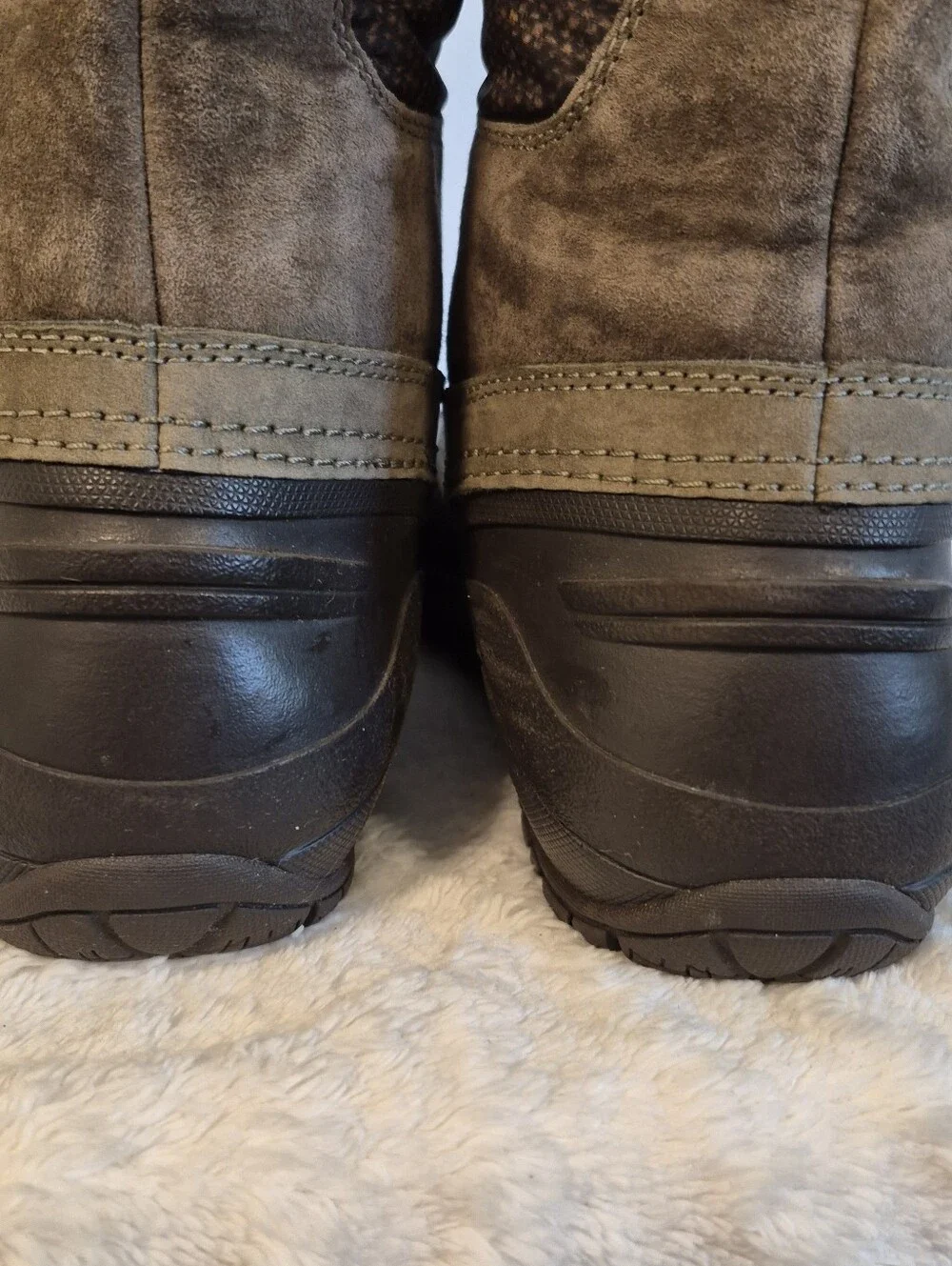 The North Face Shellista Tall Waterproof Snow Boots Brown Faux Fur Size 8.5